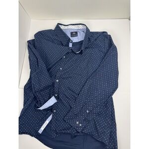 Craft Flow‎ Mens Button Up Long Sleeve Flip Cuff Shirt Size 2XL